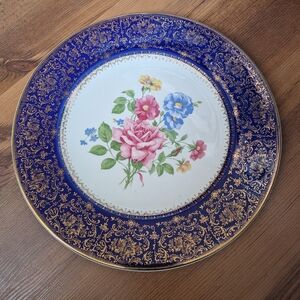 Vintage Imperial Salem Royal Service Plate With 23 Karat Gold